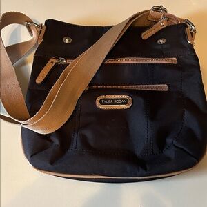 Tyler Rodan Black and Brown Crossbody Bag